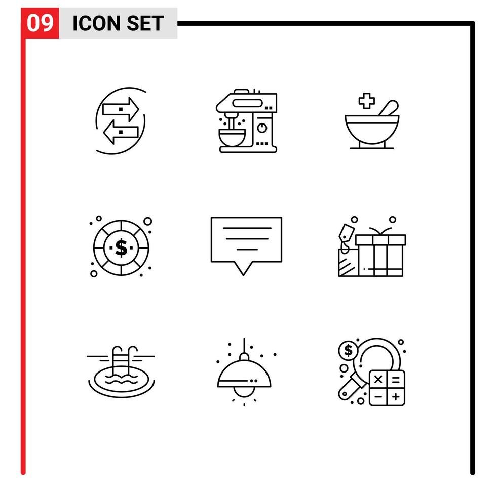 9 temático vetor esboços e editável símbolos do Forma de pagamento dólar café máquina moeda tigela editável vetor Projeto elementos