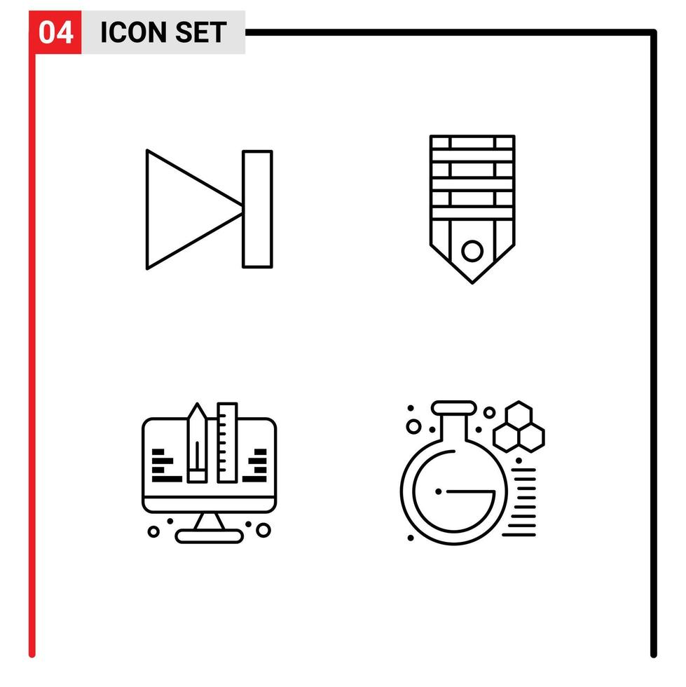 4 criativo ícones moderno sinais e símbolos do fim codificação Próximo classificação planejamento editável vetor Projeto elementos