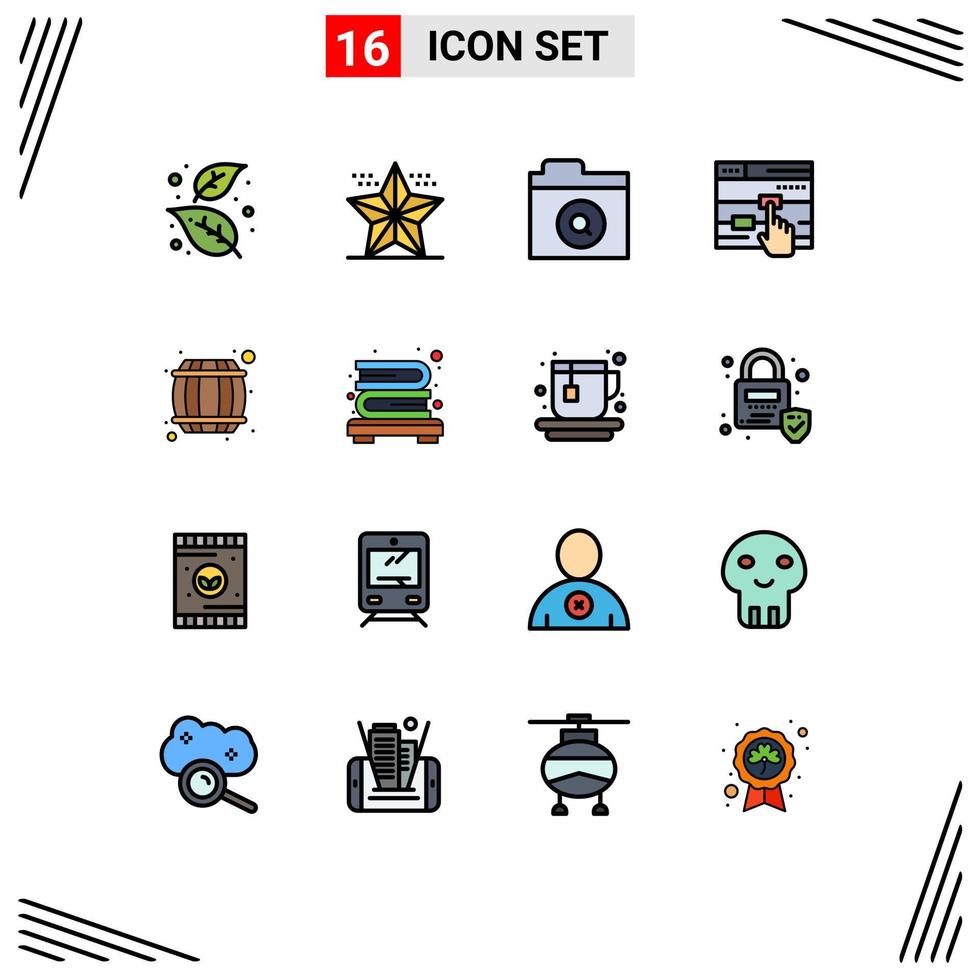 conjunto do 16 moderno ui ícones símbolos sinais para álcool toque feriado dedo encontrar editável criativo vetor Projeto elementos