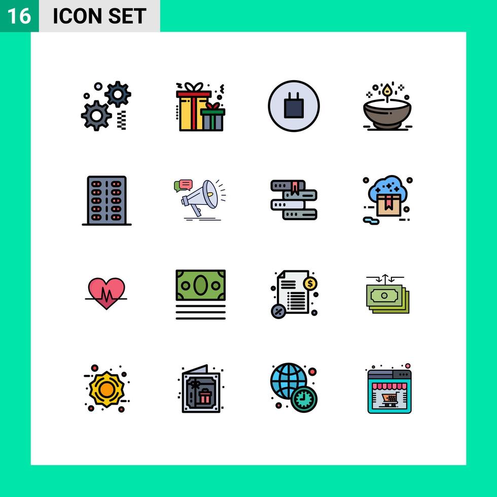 do utilizador interface pacote do 16 básico plano cor preenchidas linhas do Formato drogas símbolos doença brilho editável criativo vetor Projeto elementos
