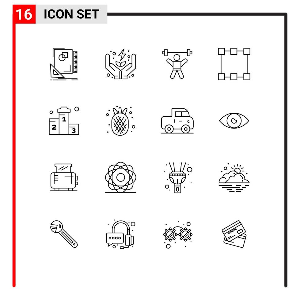 do utilizador interface pacote do 16 básico esboços do prêmio pontos Cuidado caminho ginástica editável vetor Projeto elementos