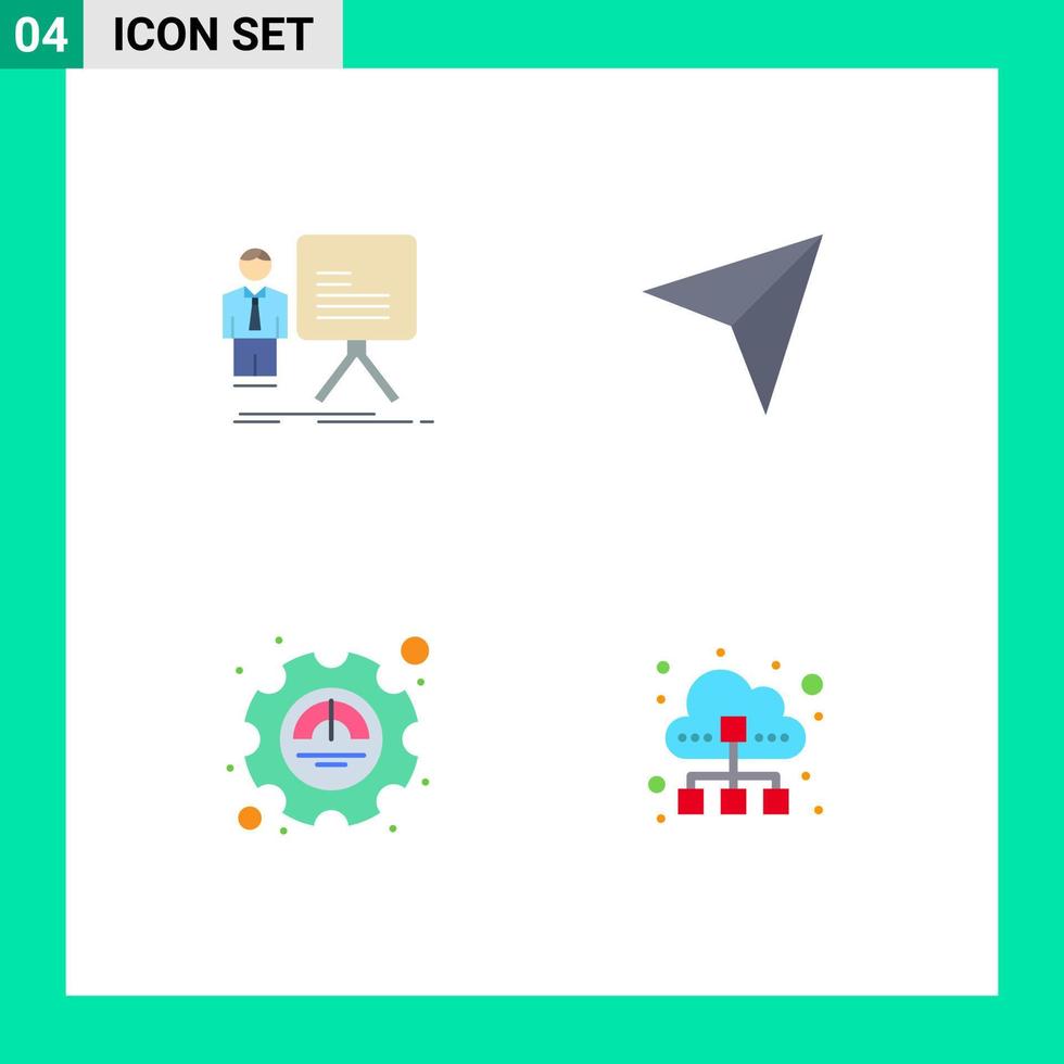 4 do utilizador interface plano ícone pacote do moderno sinais e símbolos do apresentação eficiência gráfico PIN desempenho editável vetor Projeto elementos