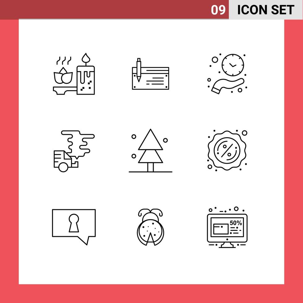 conjunto do 9 moderno ui ícones símbolos sinais para carro Salve  Tempo finança Tempo mão editável vetor Projeto elementos