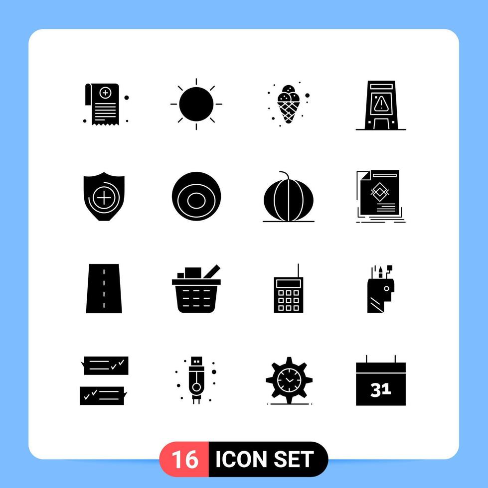 conjunto do 16 moderno ui ícones símbolos sinais para molhado sinalização ferramenta sinal mardi gras editável vetor Projeto elementos
