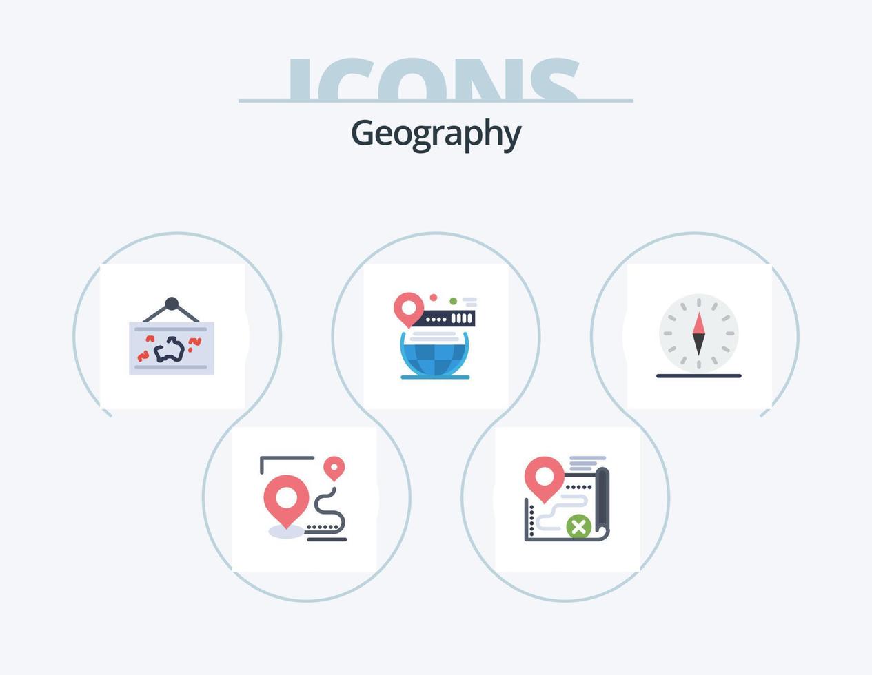 geo graficamente plano ícone pacote 5 ícone Projeto. mundo. mapa. fechar. cenário. aguentar vetor