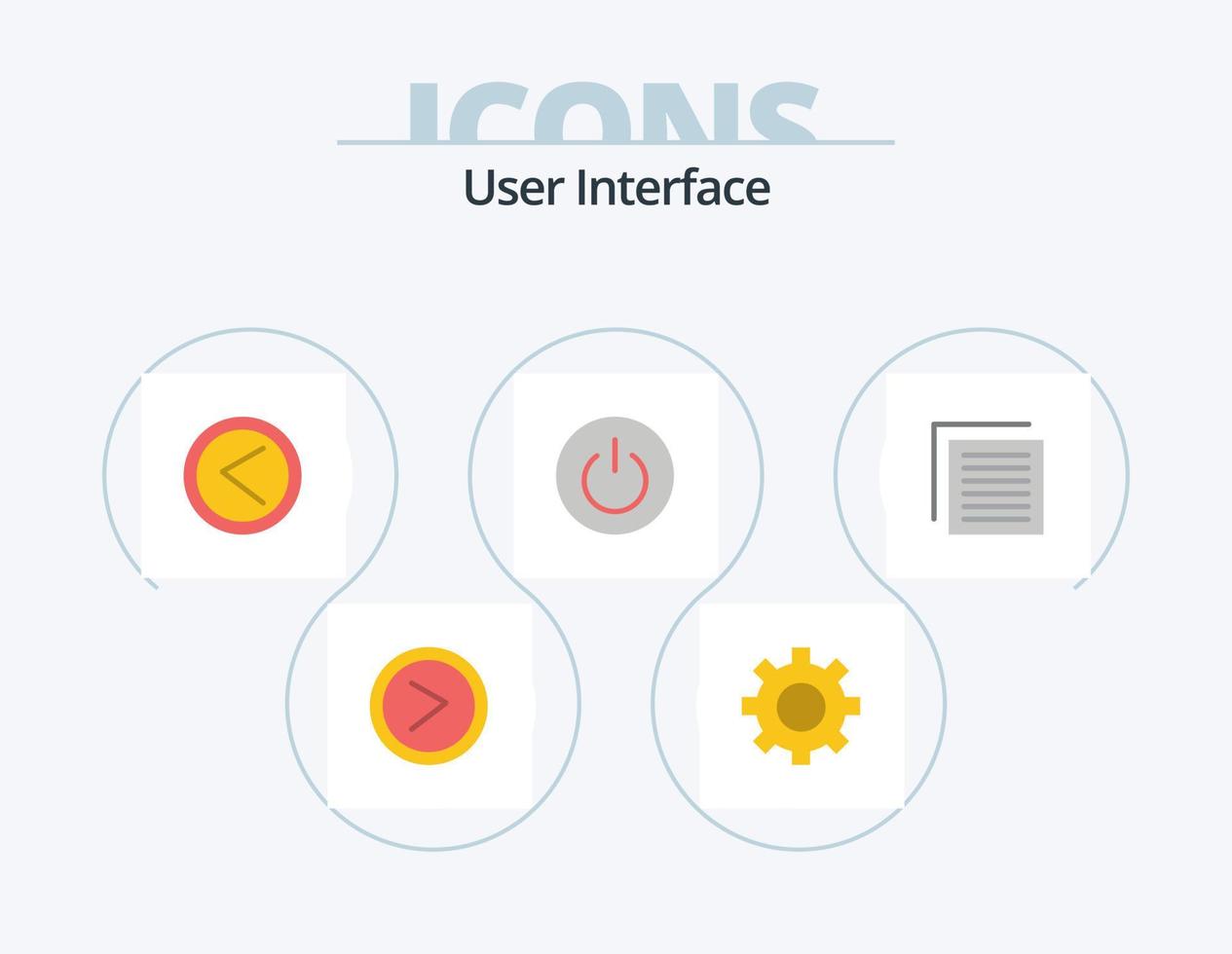 do utilizador interface plano ícone pacote 5 ícone Projeto. documento. ui. seta. poder. interface vetor