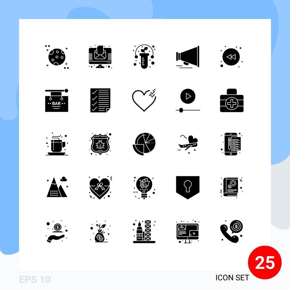 25 criativo ícones moderno sinais e símbolos do Barra esquerda plantar seta louvar editável vetor Projeto elementos