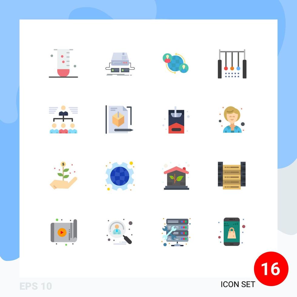 16 criativo ícones moderno sinais e símbolos do suspensão acrobático almofada global do utilizador editável pacote do criativo vetor Projeto elementos