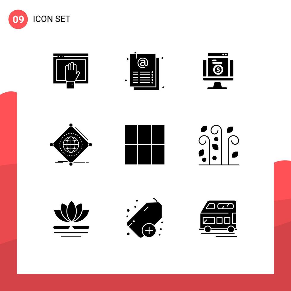 estoque vetor ícone pacote do 9 linha sinais e símbolos para do Internet Folha muito comércio eletrônico editável vetor Projeto elementos