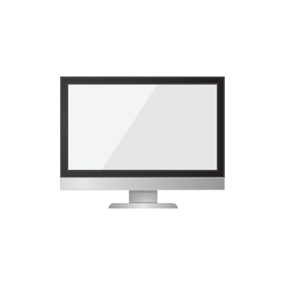 tv, lcd, led, ilustração em vetor ícone do monitor