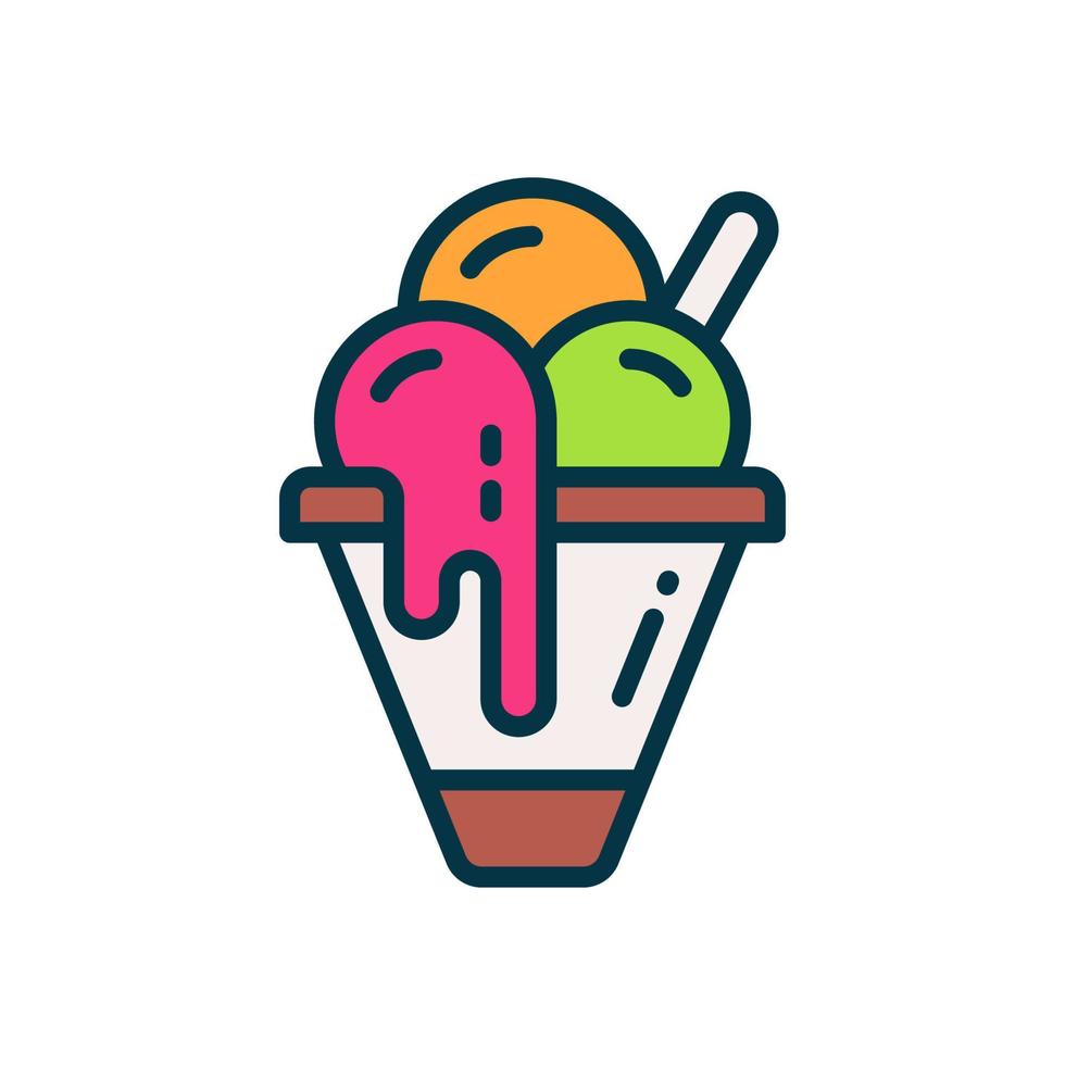 ícone de sorvete para seu site, celular, apresentação e design de logotipo. vetor