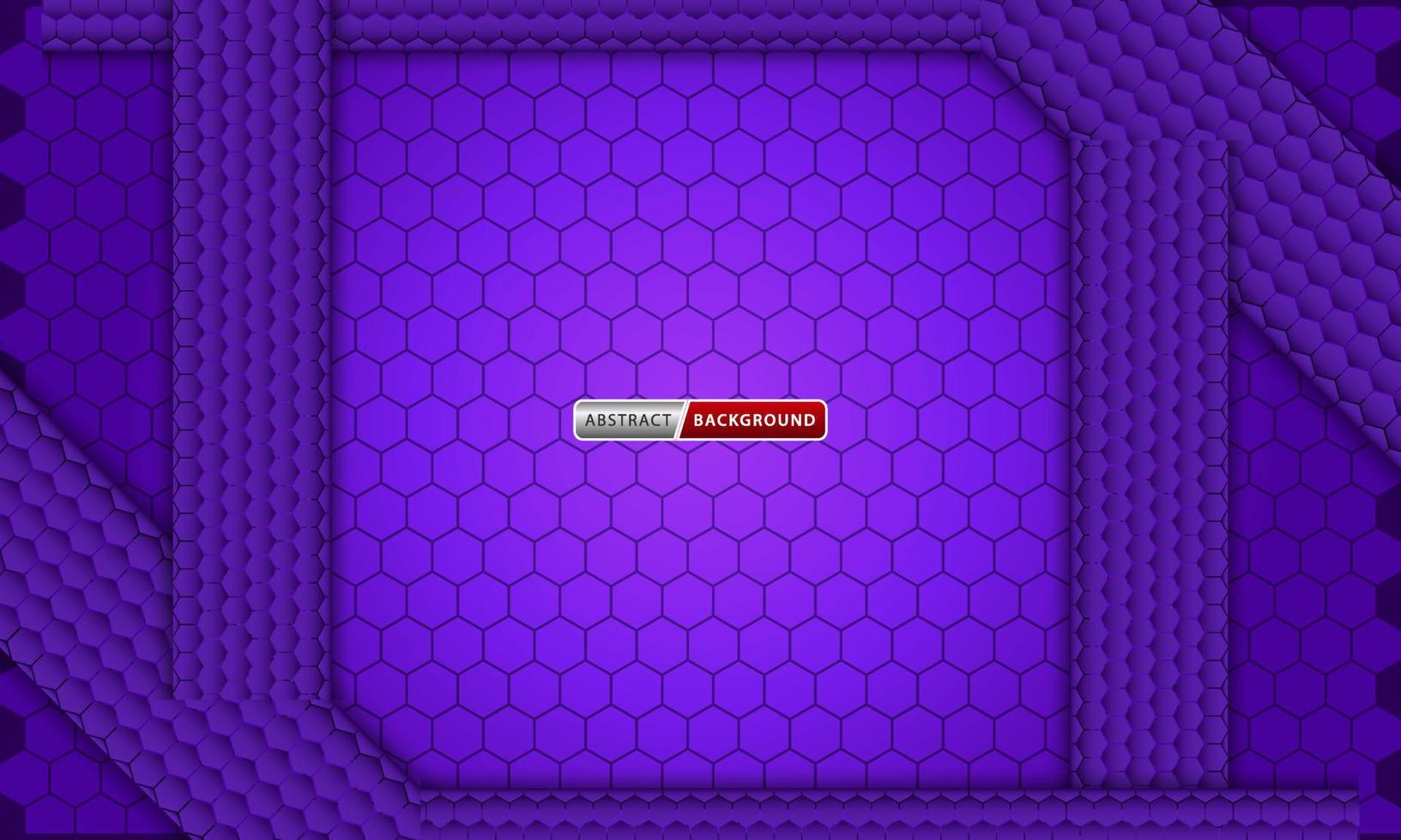 fundo de luxo abstrato hexagonal roxo vetor