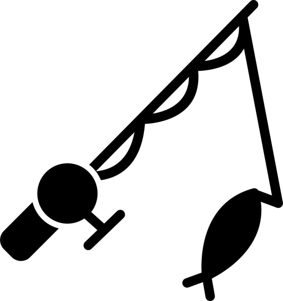 ícone de vetor de vara de pesca