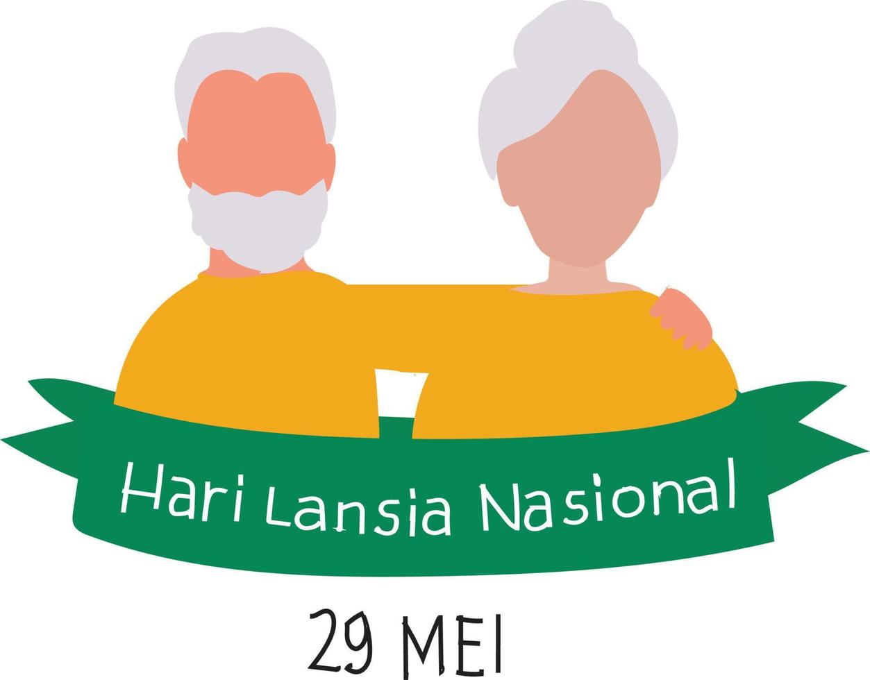 ilustração vetorial hari lanjut usia nasional vetor