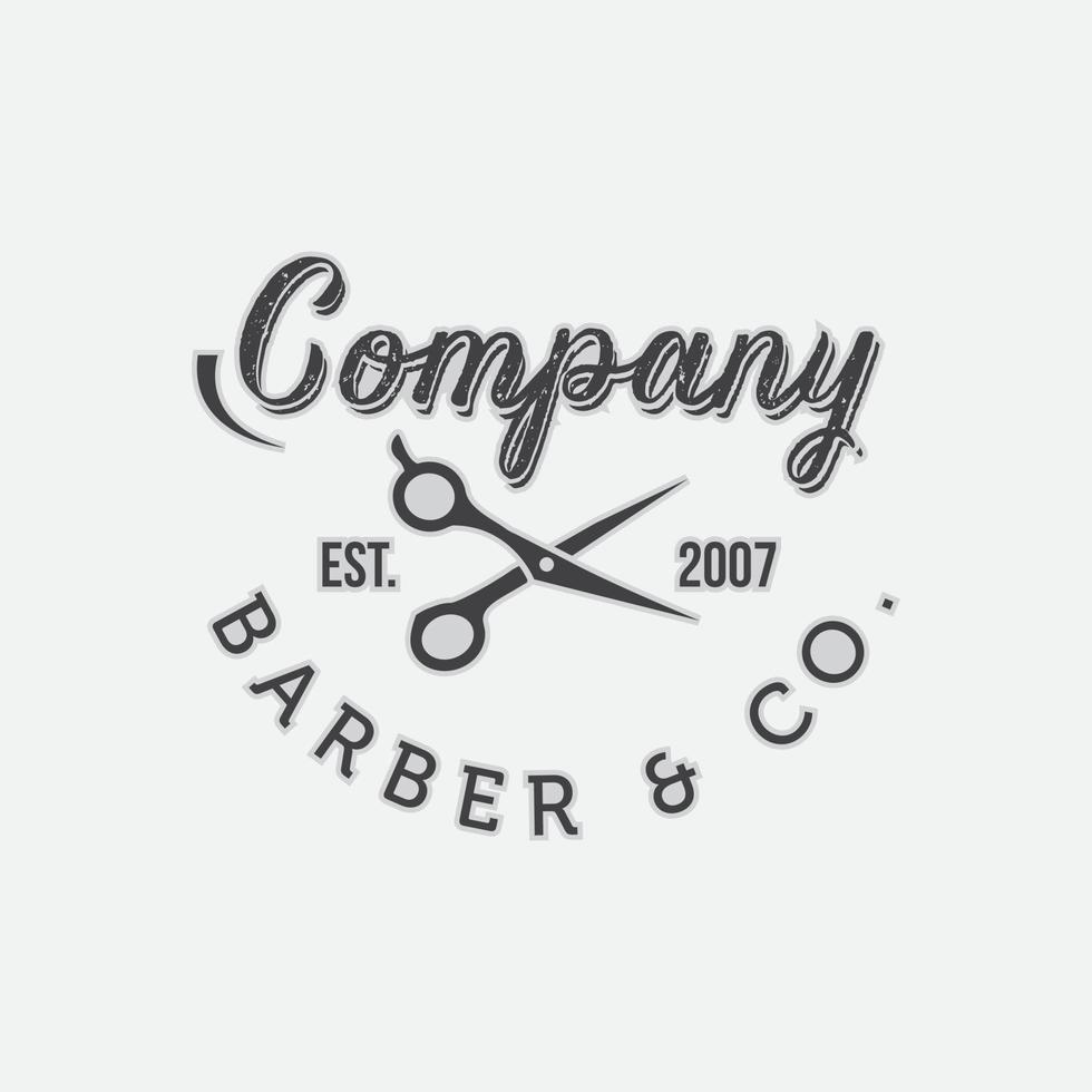 rótulos e emblemas vetoriais de barbearia vintage. emblemas e logotipos de barbeiro vetor