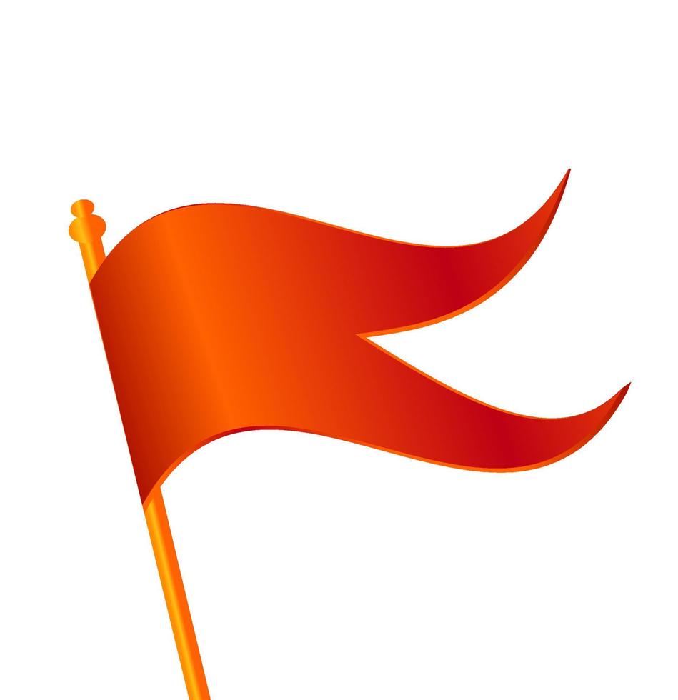 bhagva laranja bandeira vetor ícone. hinduísmo bandeira ícone. keshariya bandeira ilustração. sanatan símbolo.