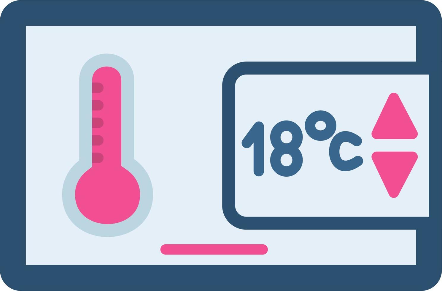 ícone de vetor de controle de temperatura