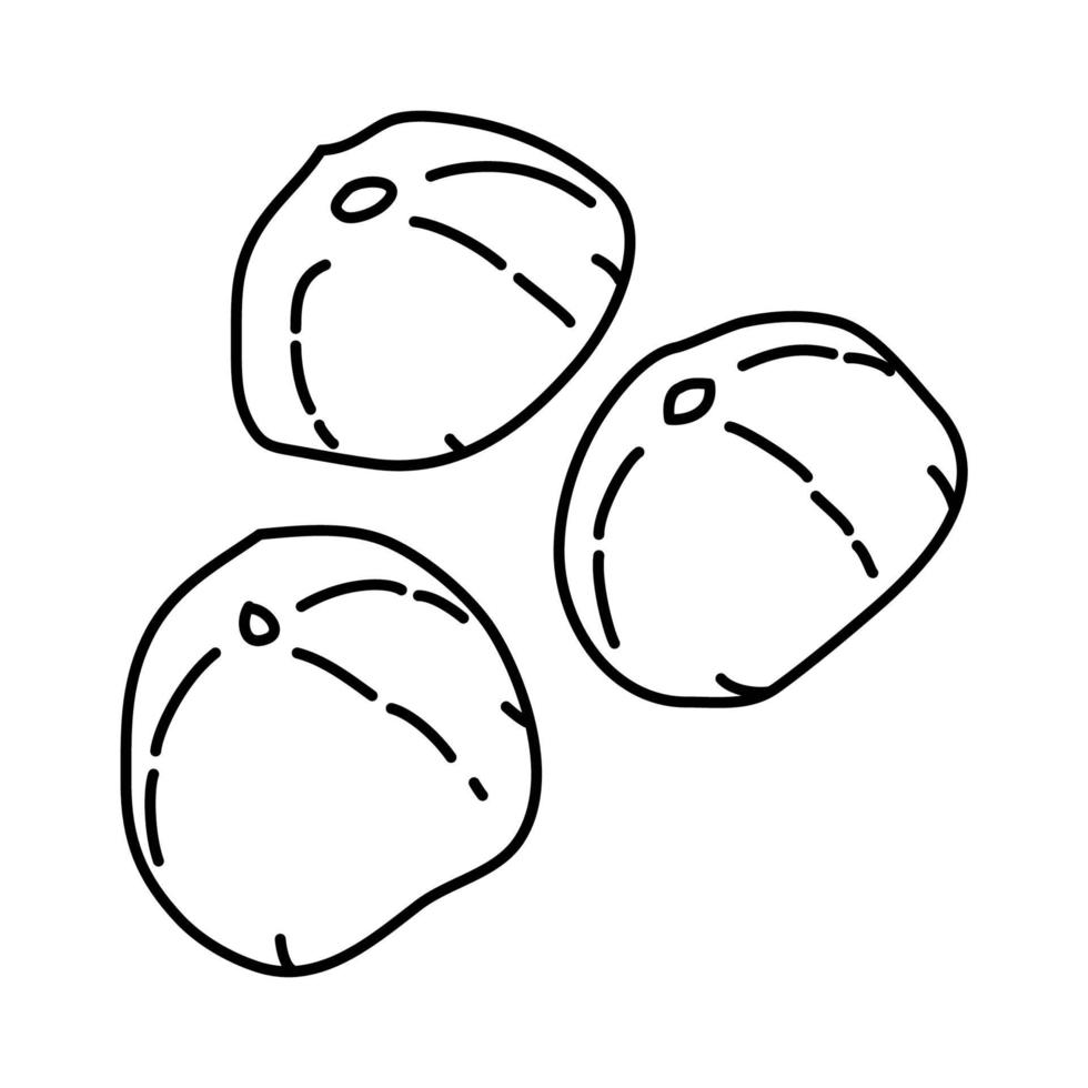 ícone mochi. doodle desenhado à mão ou estilo de contorno vetor