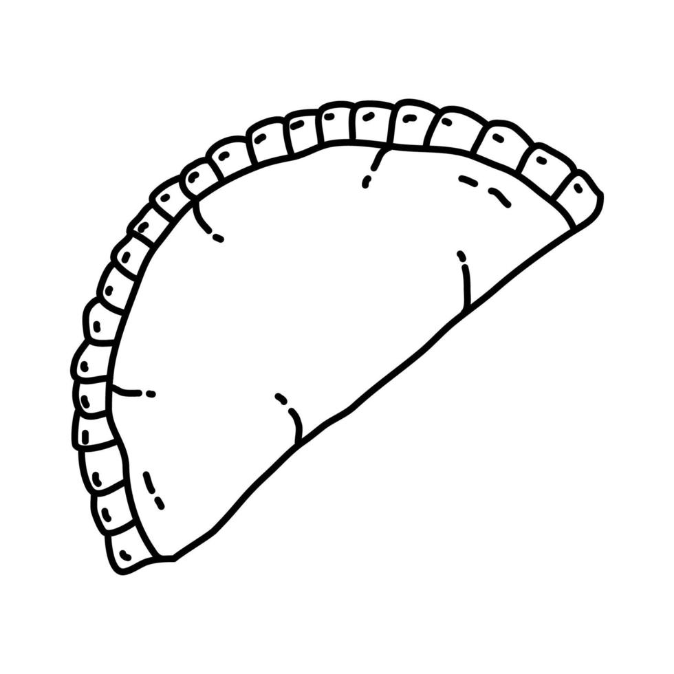 ícone do sambusak. doodle desenhado à mão ou estilo de contorno vetor