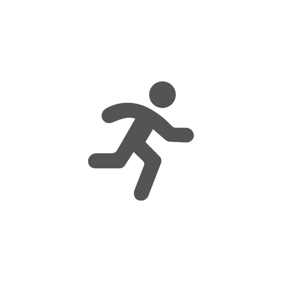 ícone de corrida rápida de homem, ícone de pressa. ilustração vetorial no fundo branco eps 10 vetor