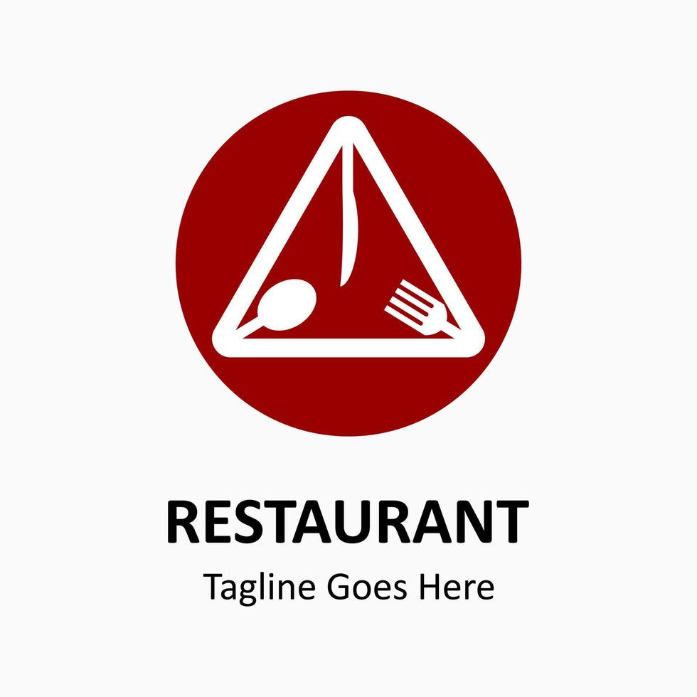 inspirador restaurante vetor logotipo. abstrato criativo logotipo. talheres ícone dentro triângulos e pontos. clássico, vintage e moderno logotipo ilustração. o negócio companhia logotipo modelo.