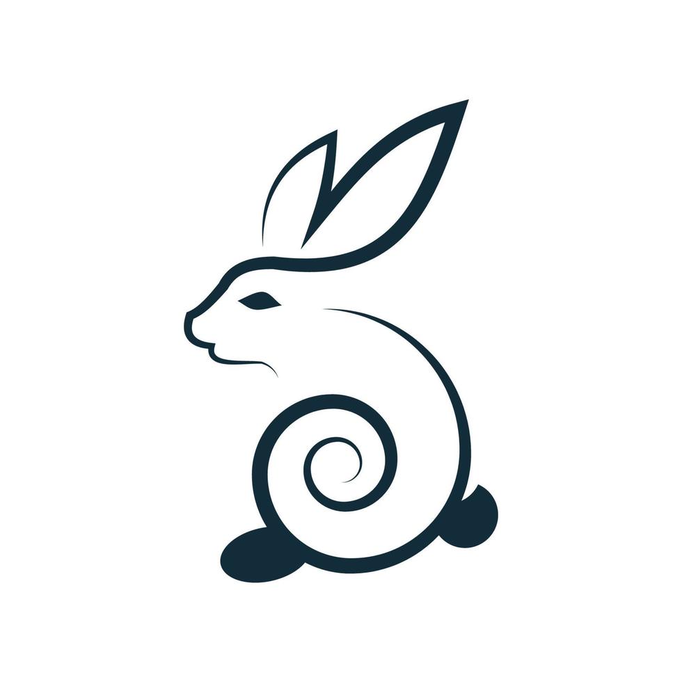 desenho de ilustração vetorial de ícone de coelho vetor