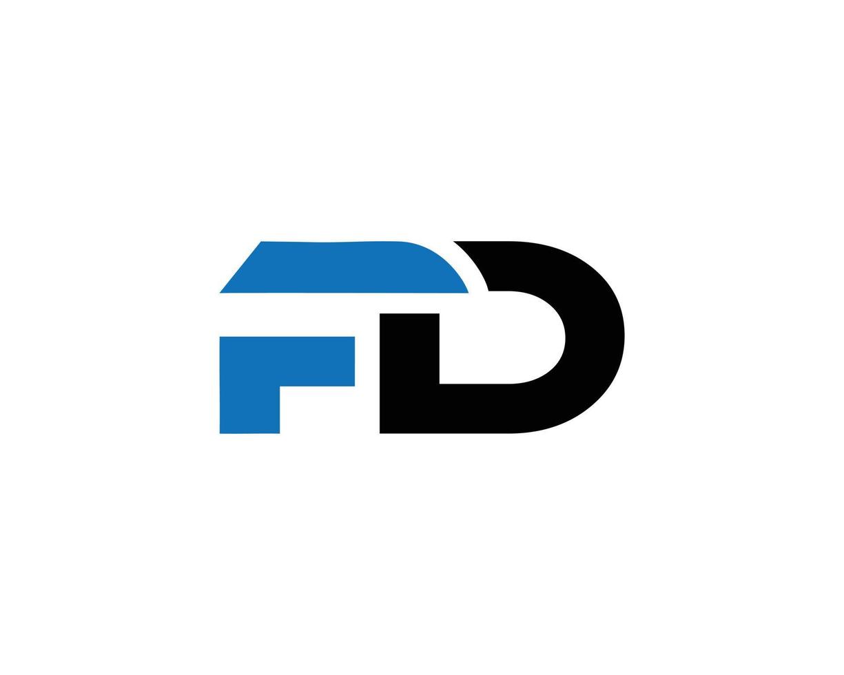 fd logotipo ícone Projeto vetor símbolo ilustração modelo.