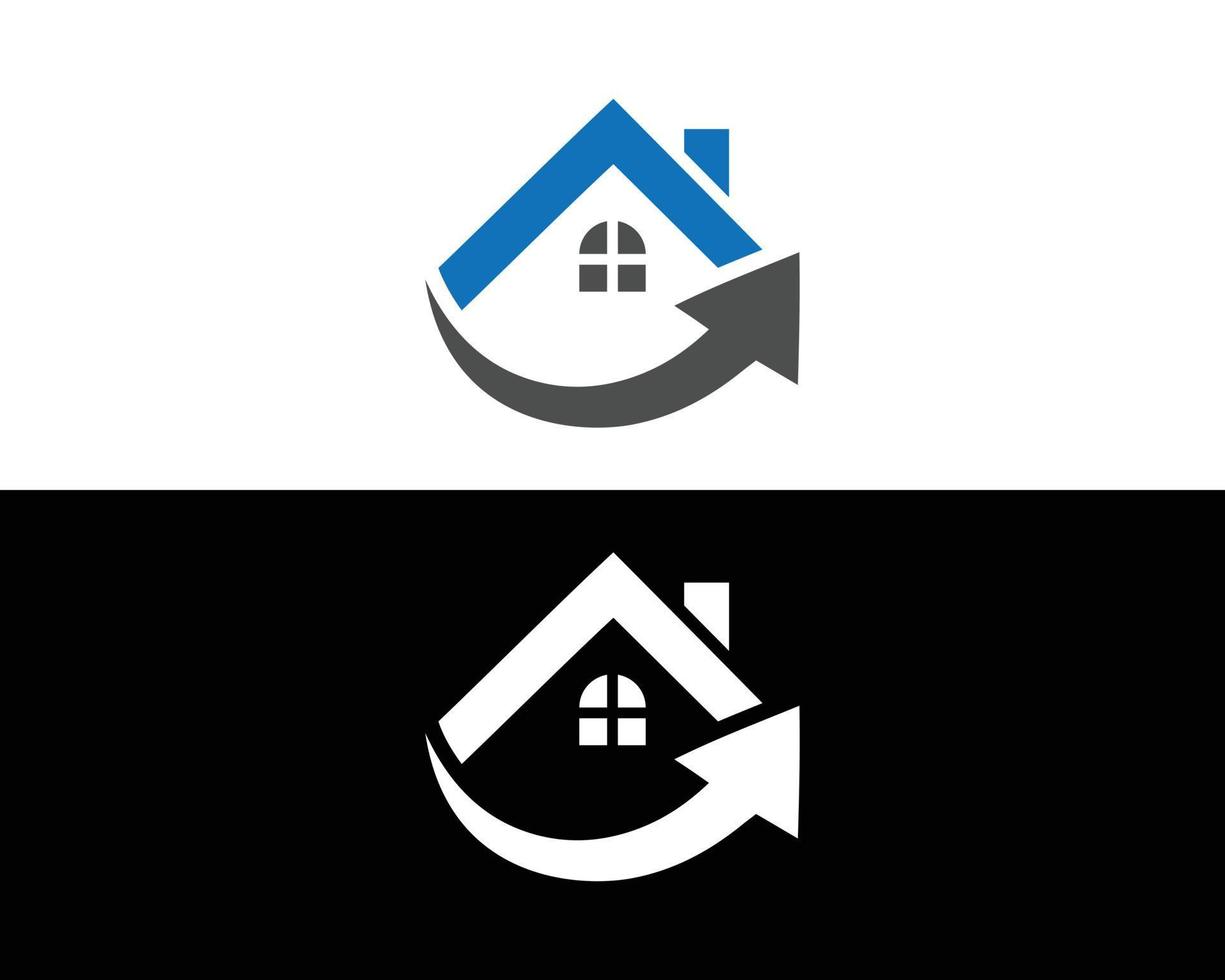 seta casa e investimento logotipo Projeto ícone vetor modelo.