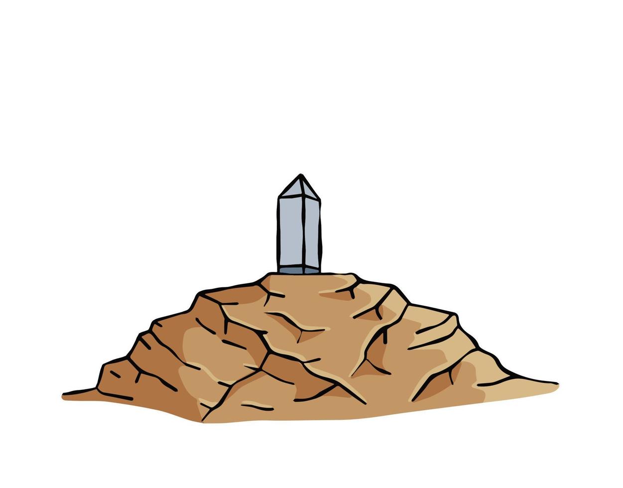 Monte Arafat. elemento de peregrinação e hajj a meca. torre branca na arábia saudita vetor