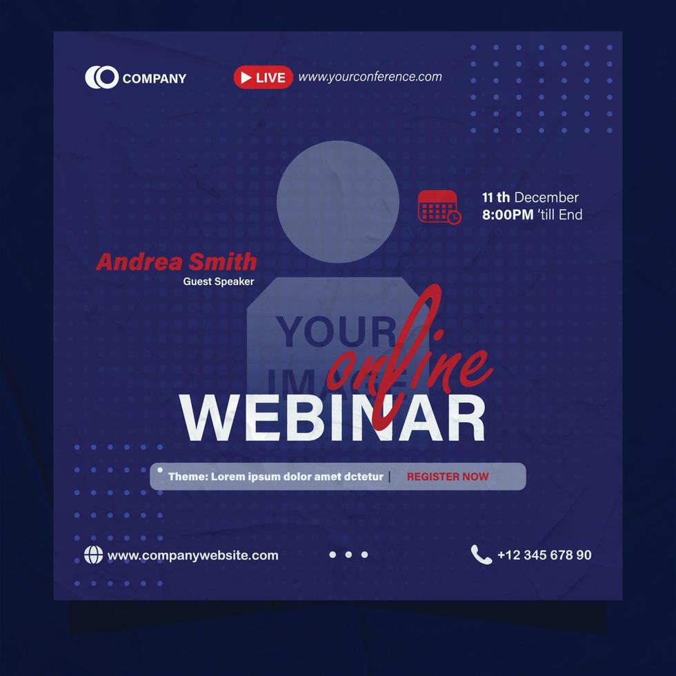 digital marketing agência e o negócio corporativo webinar social meios de comunicação postar modelo Projeto vetor