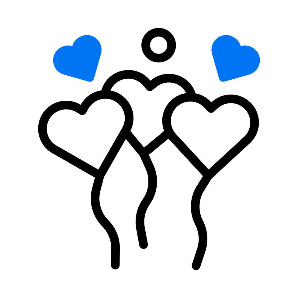 balão ícone duotônico azul estilo namorados ilustração vetor elemento e símbolo perfeito.