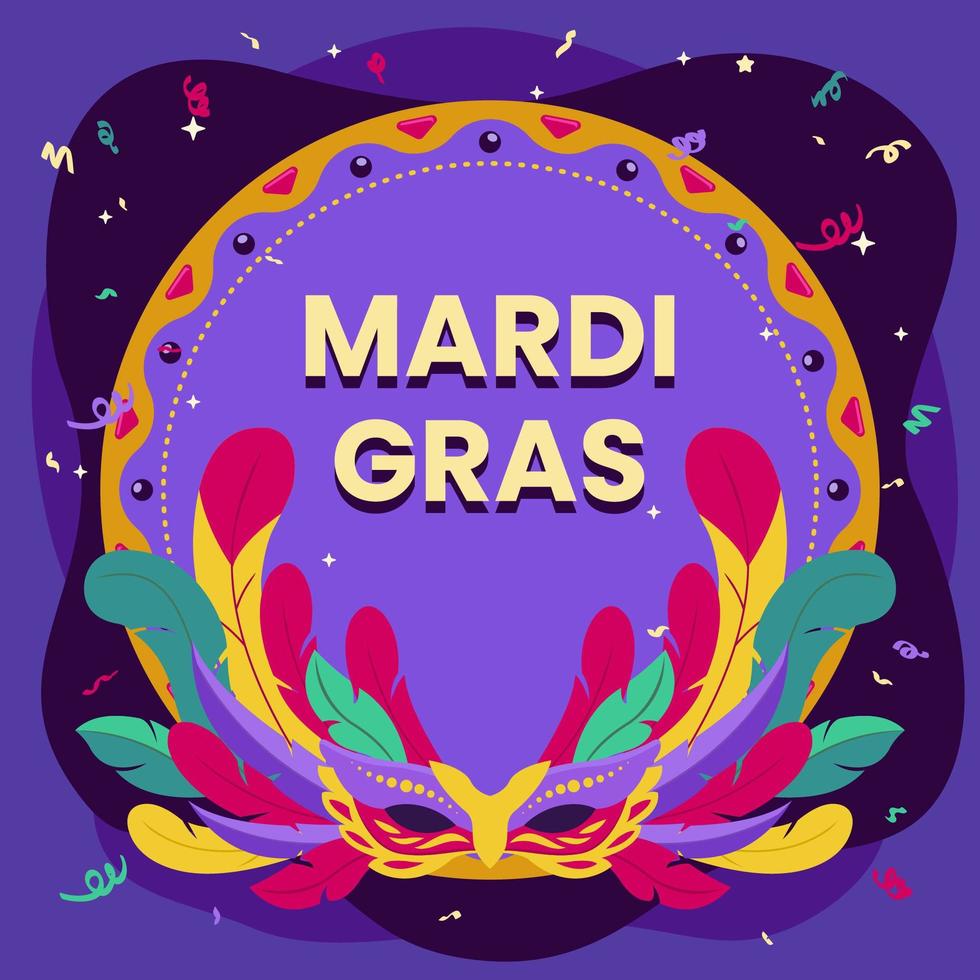 fundo de máscara de mardi gras vetor