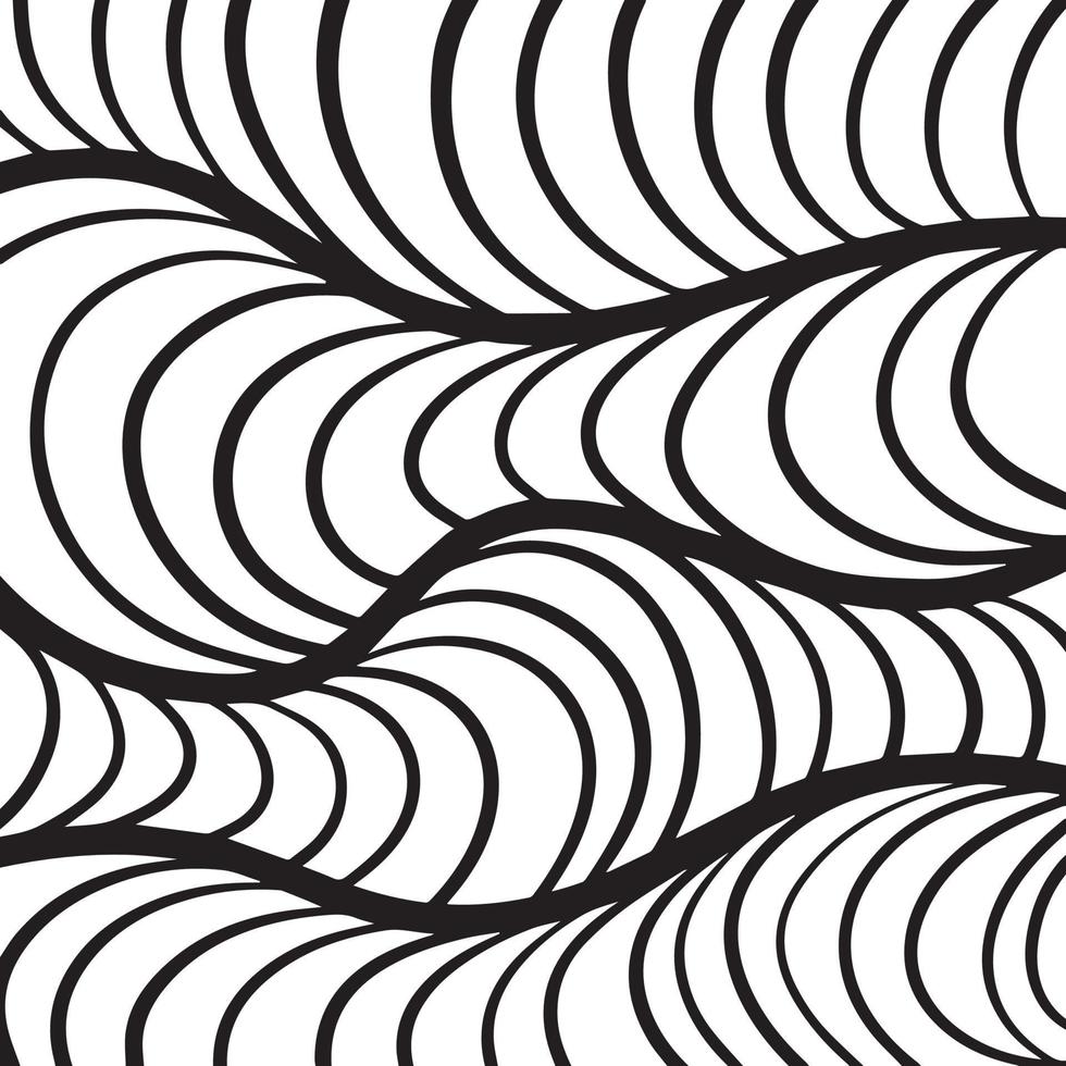 Preto e branco circular linha decorado vetor fundo isolado em quadrado modelo para social meios de comunicação modelo, papel e têxtil cachecol imprimir, invólucro papel, poster.