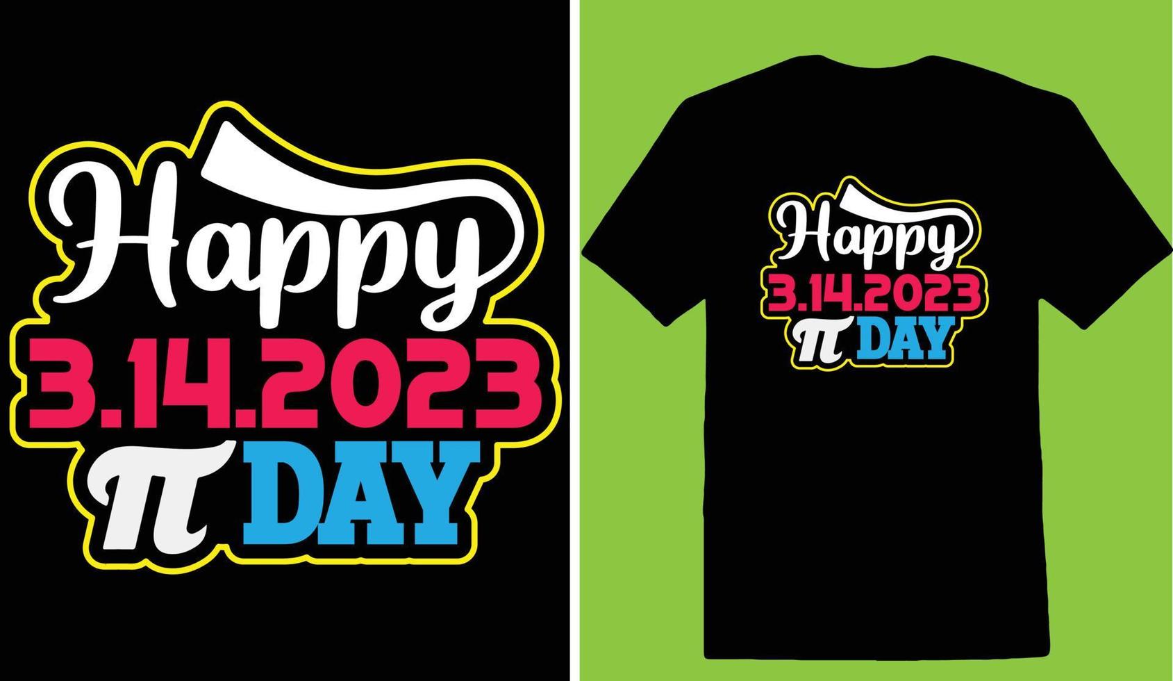 feliz pi dia 14/03/2023 camiseta vetor