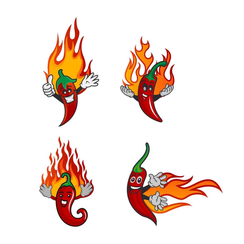 pimenta vermelha. conceito de comida vegetal. coleção de emoticons emoji. personagens de desenhos animados para livro de colorir para crianças, páginas para colorir, estampa de camiseta, ícone, logotipo, etiqueta, patch, adesivo. vetor