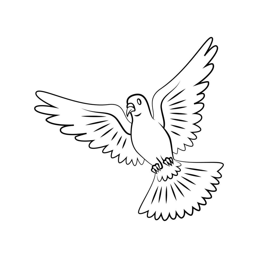 Paz pomba símbolo ilustração em branco fundo vetor