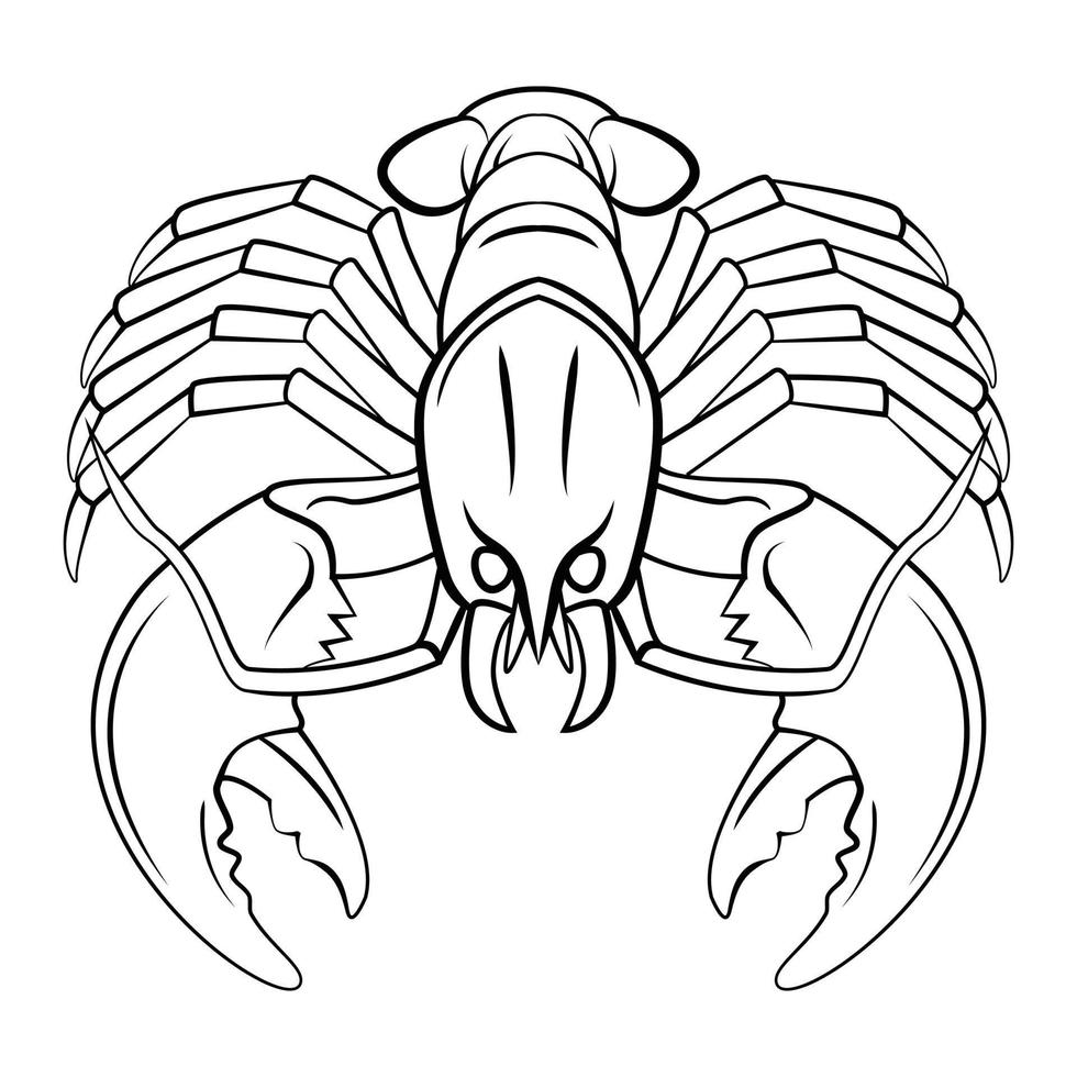 grande lagosta ilustração em branco fundo vetor