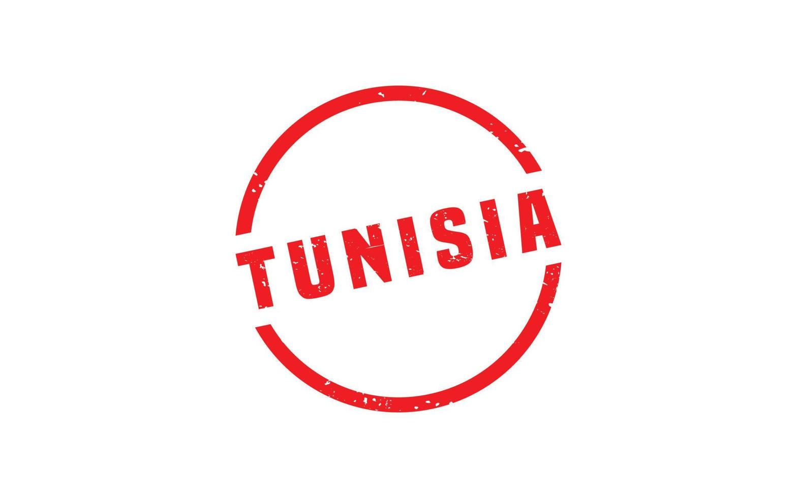 Tunísia carimbo borracha com grunge estilo em branco fundo vetor