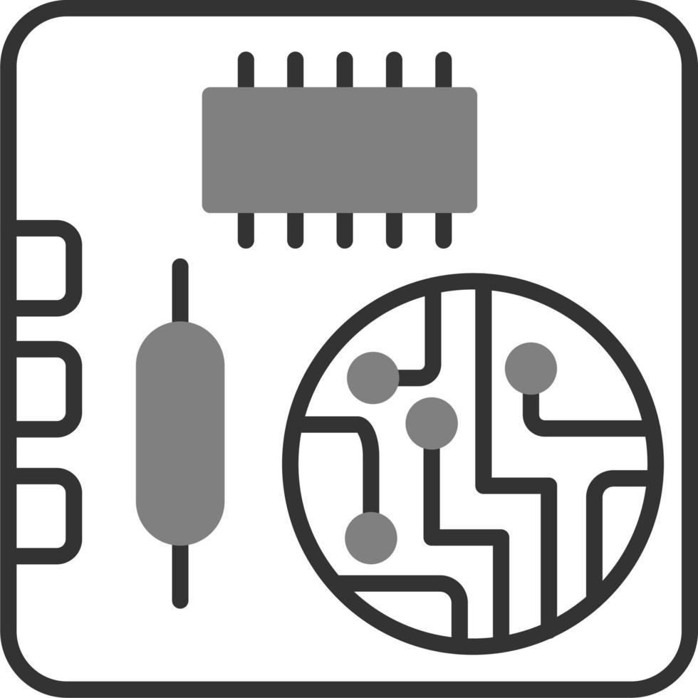 ícone de vetor de placa pcb