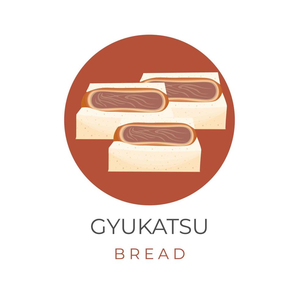 katsu Sando ou katsu pão vetor ilustração logotipo