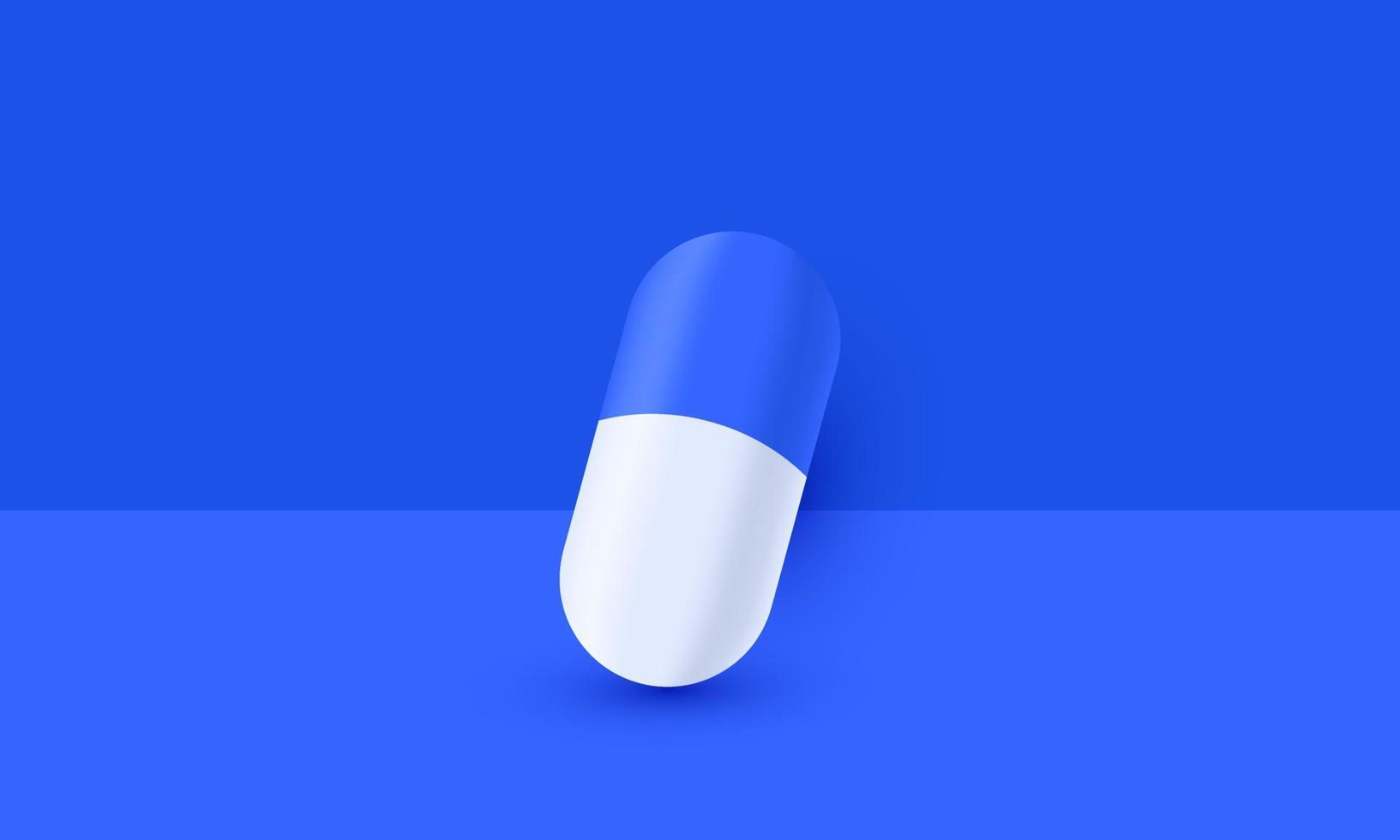 ilustração realista moderno medicinal cápsula símbolo ícone 3d criativo isolado em fundo vetor