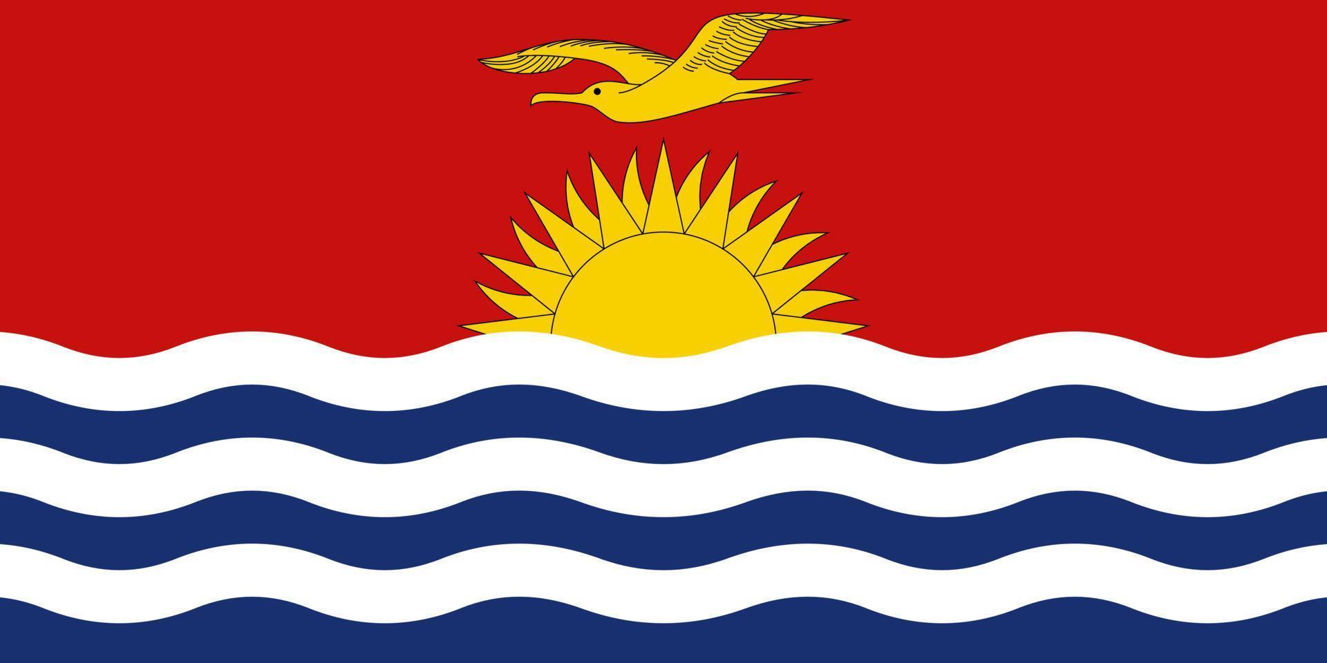 kiribati bandeira ilustração simples para o dia da independência ou eleição vetor