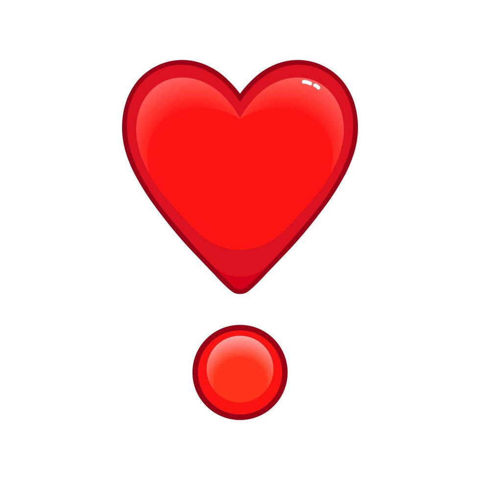 vermelho coração ponto ampla Tamanho ícone para emoji sorrir vetor