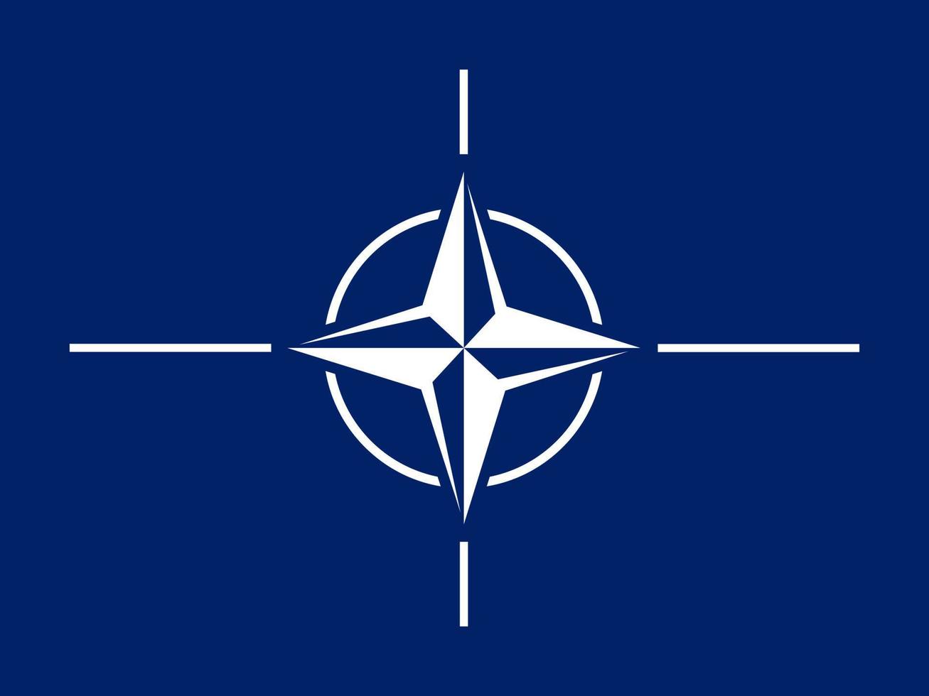 Organização do Tratado do Atlântico Norte de Bandeira Simples da OTAN vetor