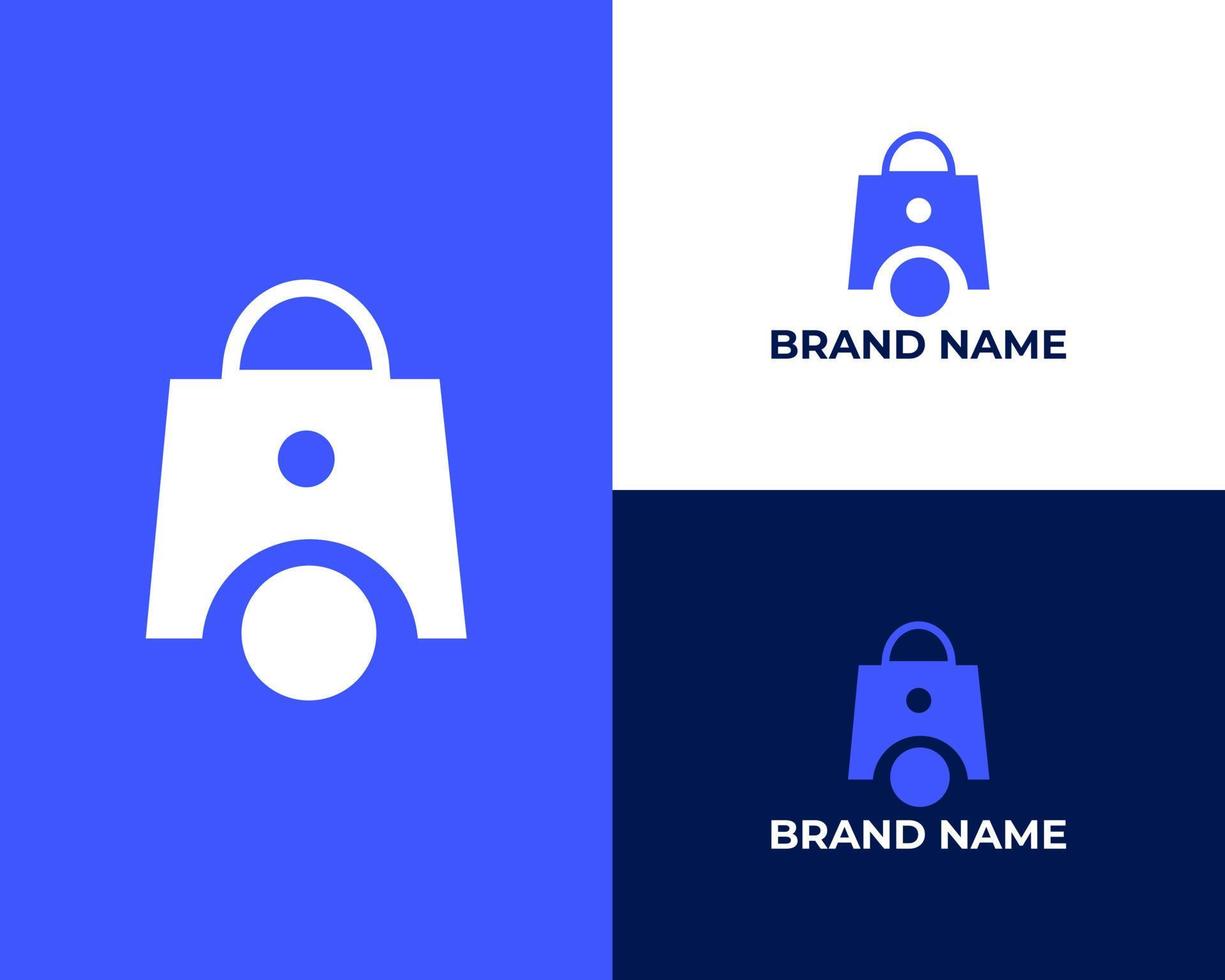 moderno carta m fazer compras logotipo Projeto modelo vetor