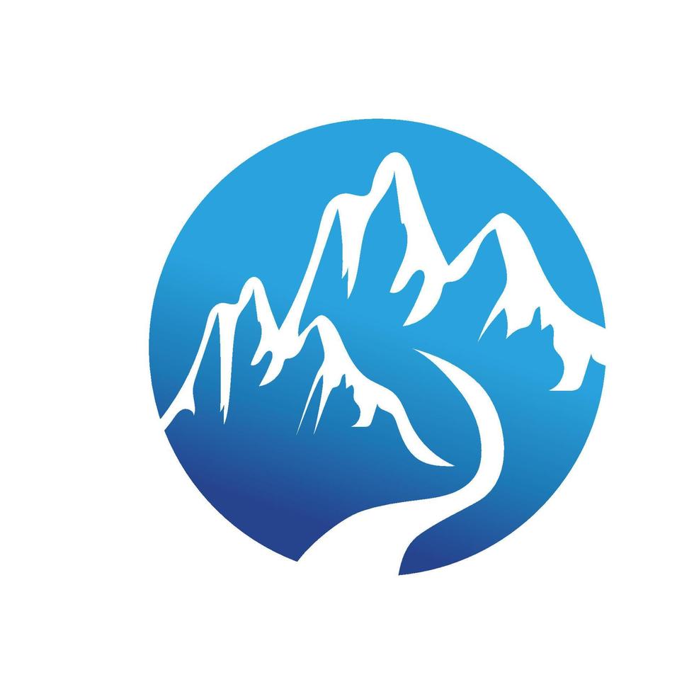 vetor de logotipo de ilustração de montanha e design de símbolo