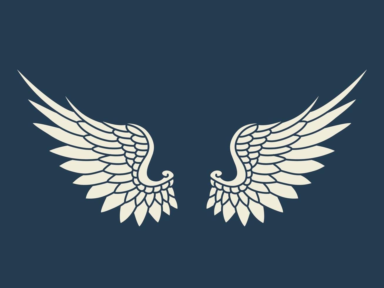 ícone de logotipo de vetor asas de anjo branco