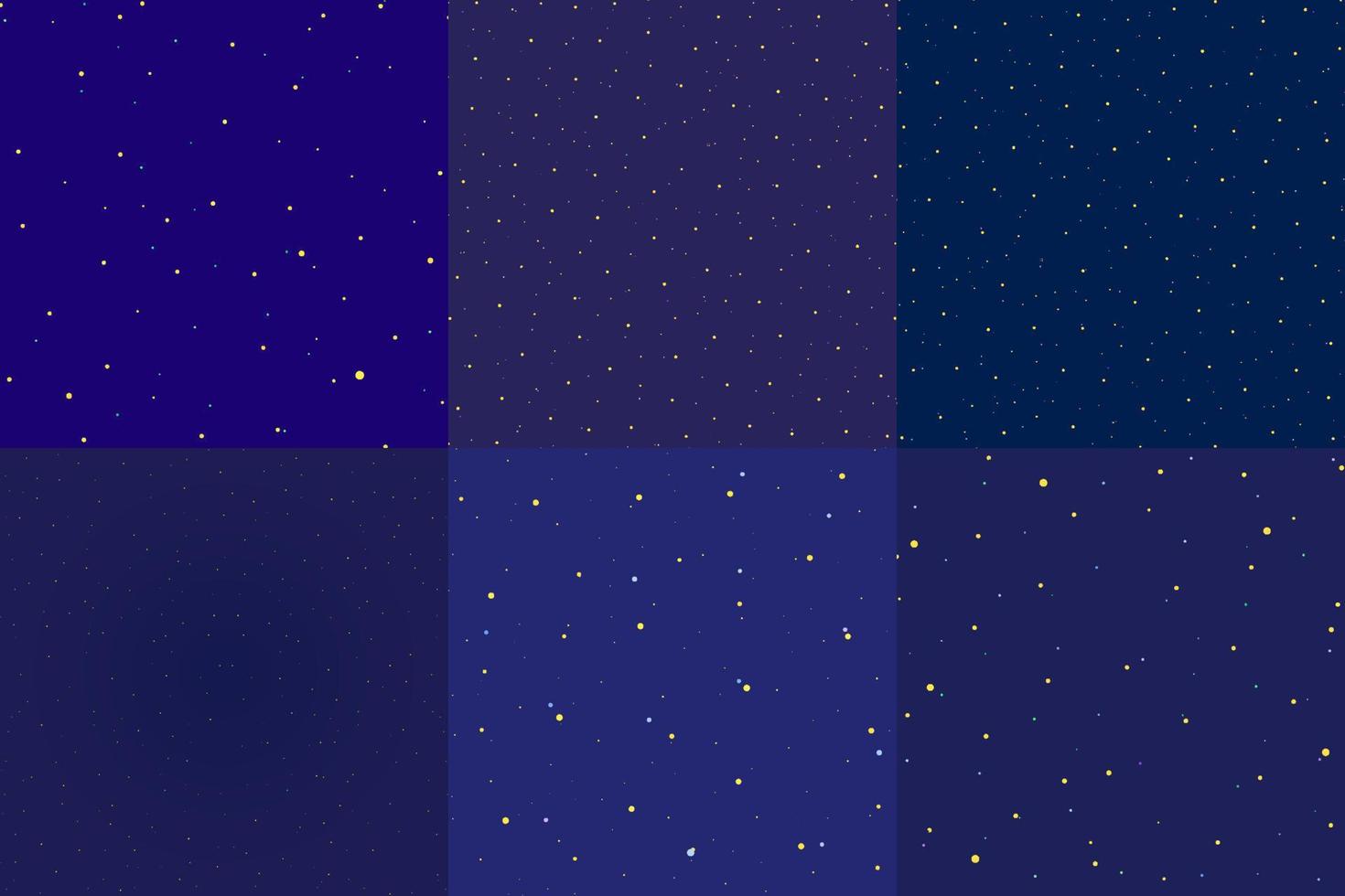 estrelado noite céu. uma conjunto do desenhos do Estrela constelações, branco em uma Sombrio azul fundo. vetor ilustração dentro uma plano estilo.