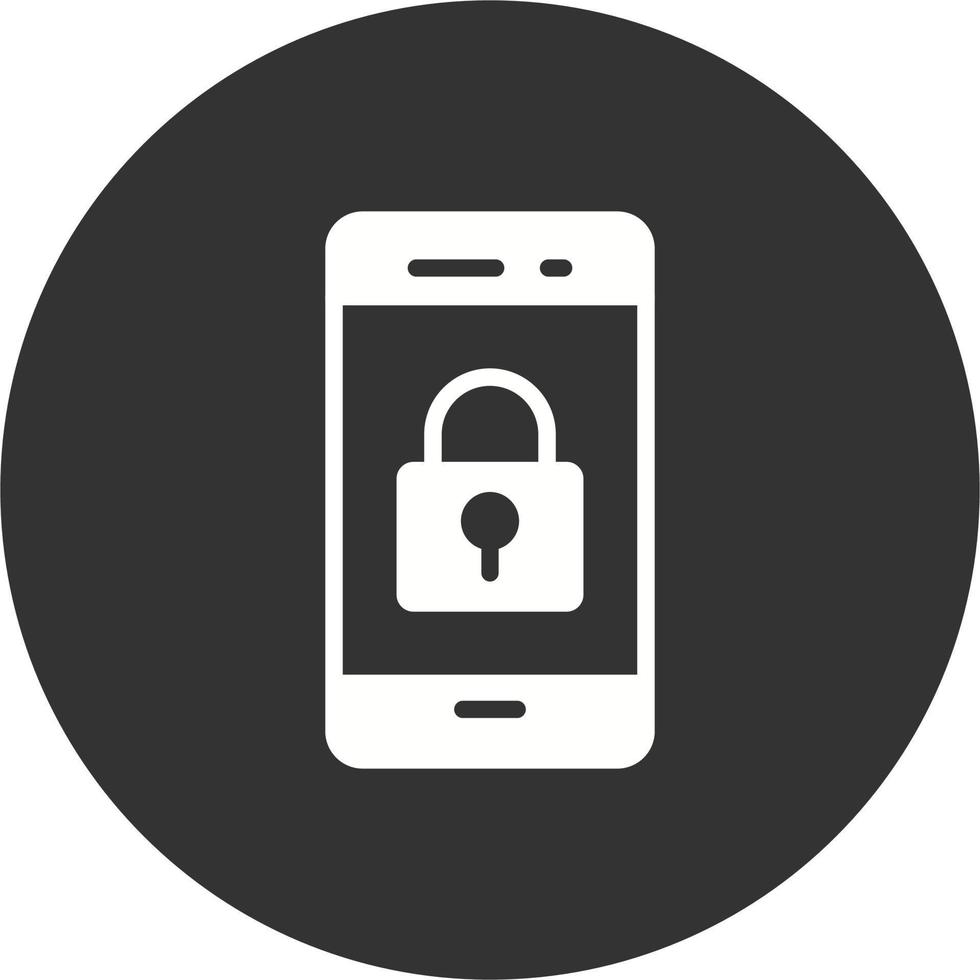 ícone de vetor de bloqueio de smartphone