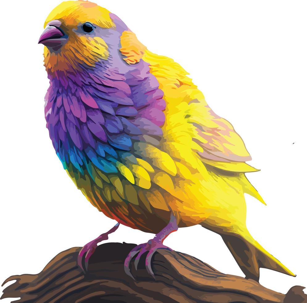 colorida canário lindo pássaro vetor